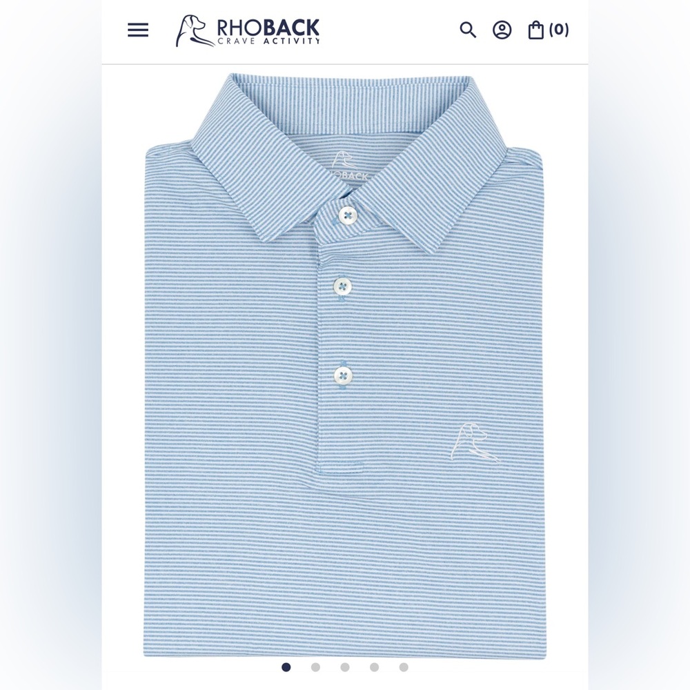 Rhoback short sleeve men’s polo - size L